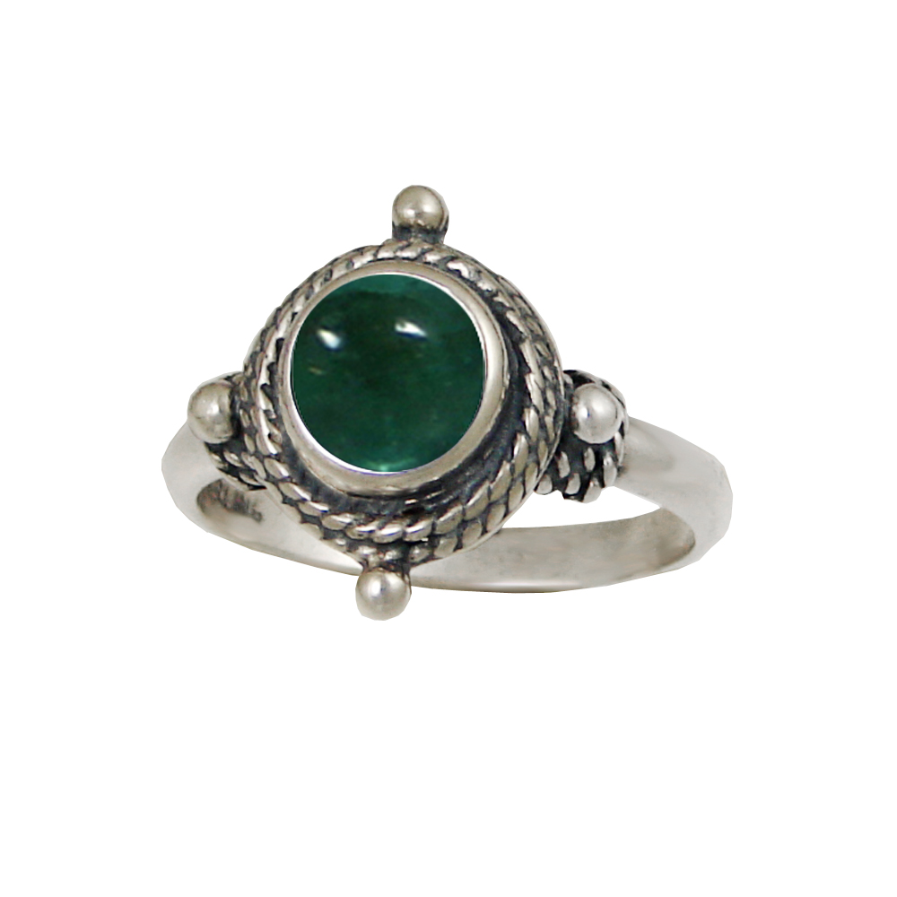 Sterling Silver Gemstone Ring With Fluorite Size 9